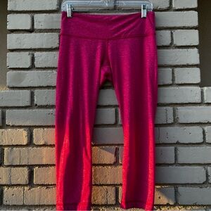 Lululemon High Waisted Leggings in Marled Pink - Size 8